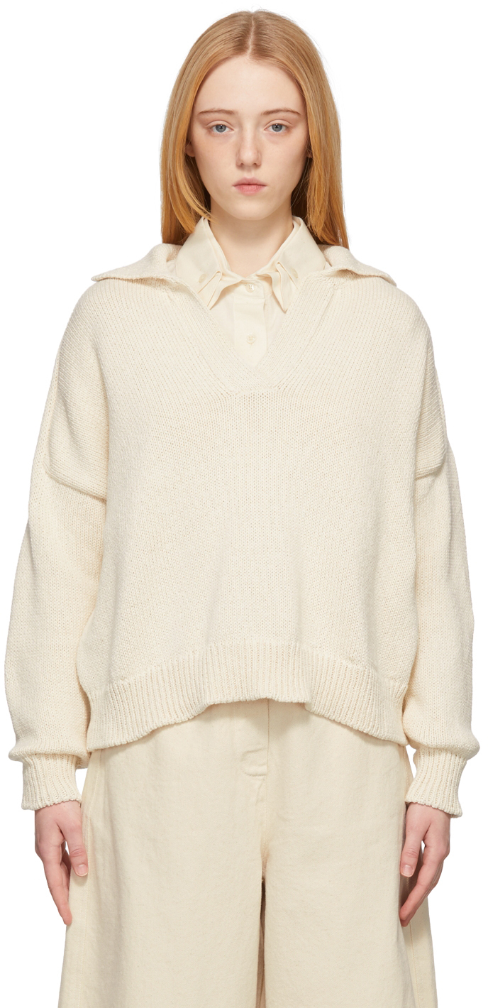 CORDERA SSENSE Exclusive Off-White Polo Sweater
