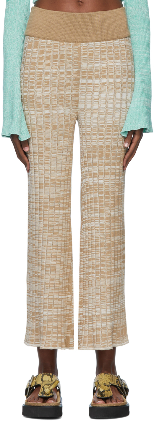 Beige Viscose Trousers