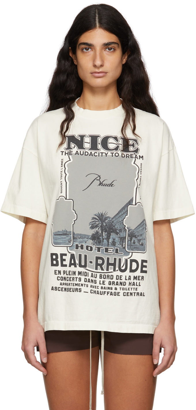 Rhude Off-White Nice T-Shirt