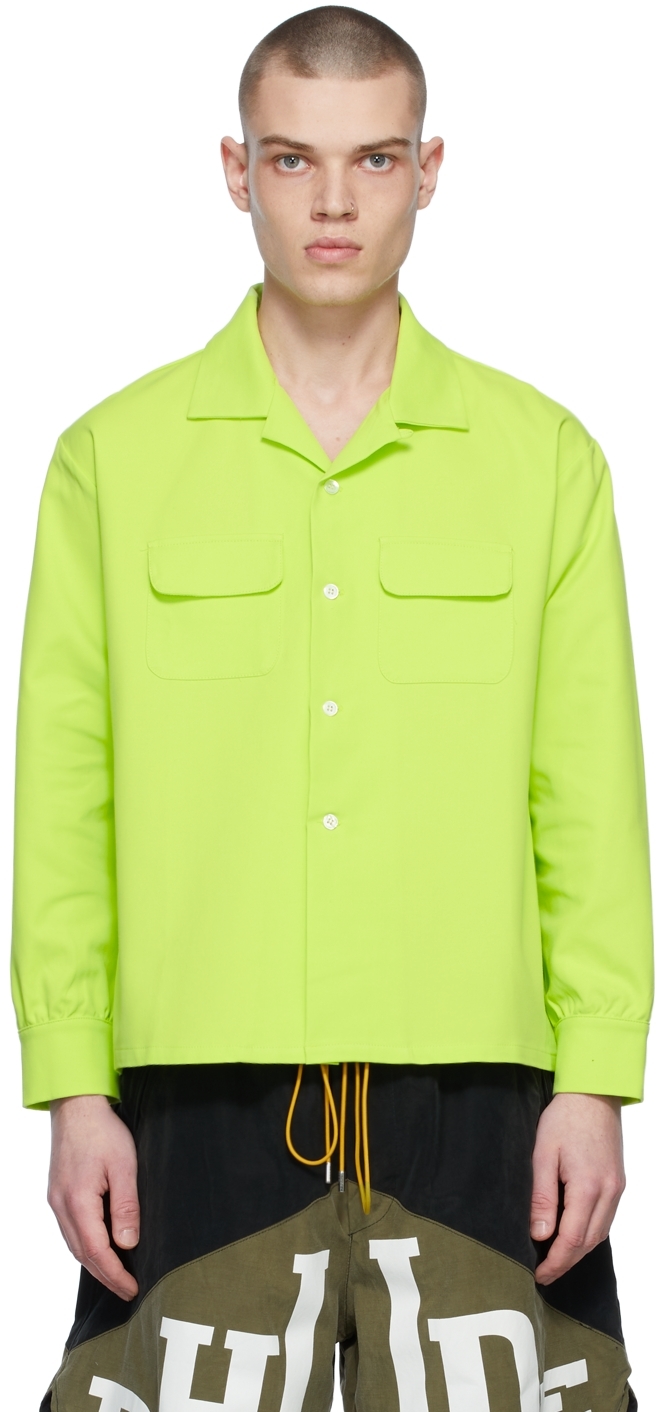 Rhude SSENSE Exclusive Green Neon Shirt