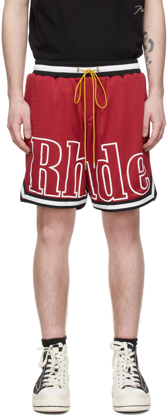 Rhude Red Polyester Shorts