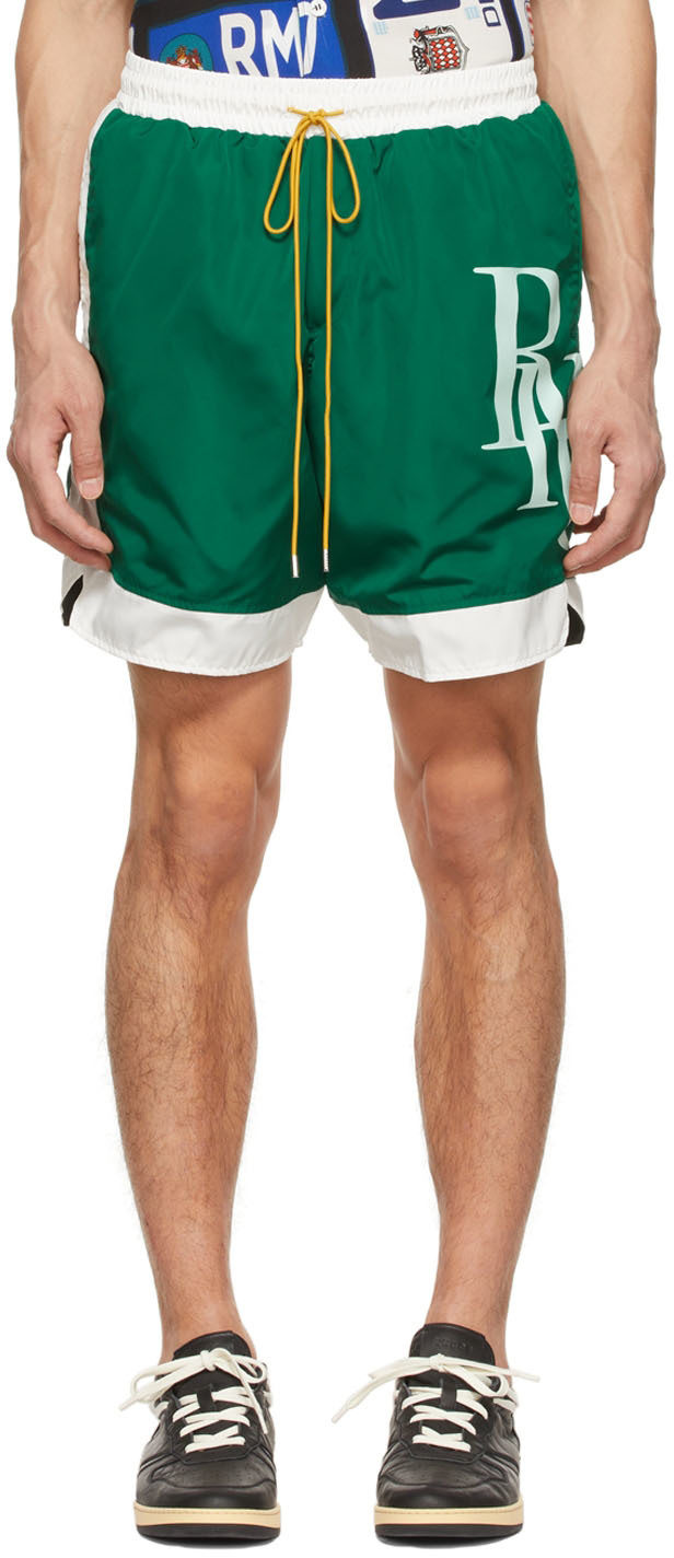 Rhude Green Nylon Shorts