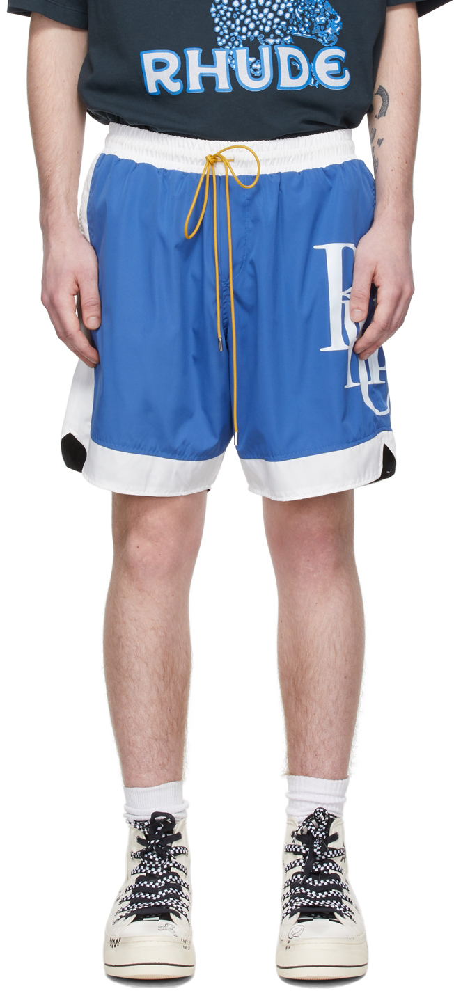 blue nylon shorts