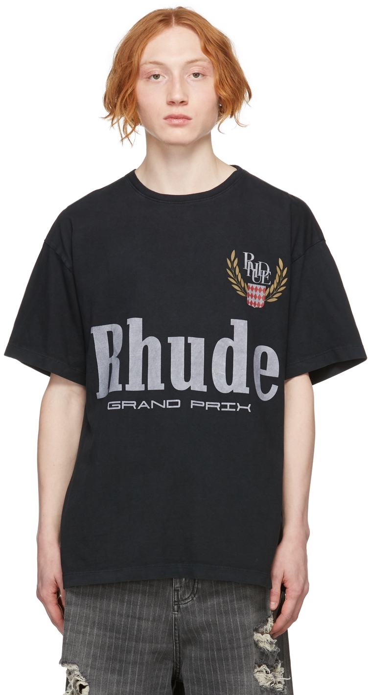 Rhude Black Grand Prix T-Shirt