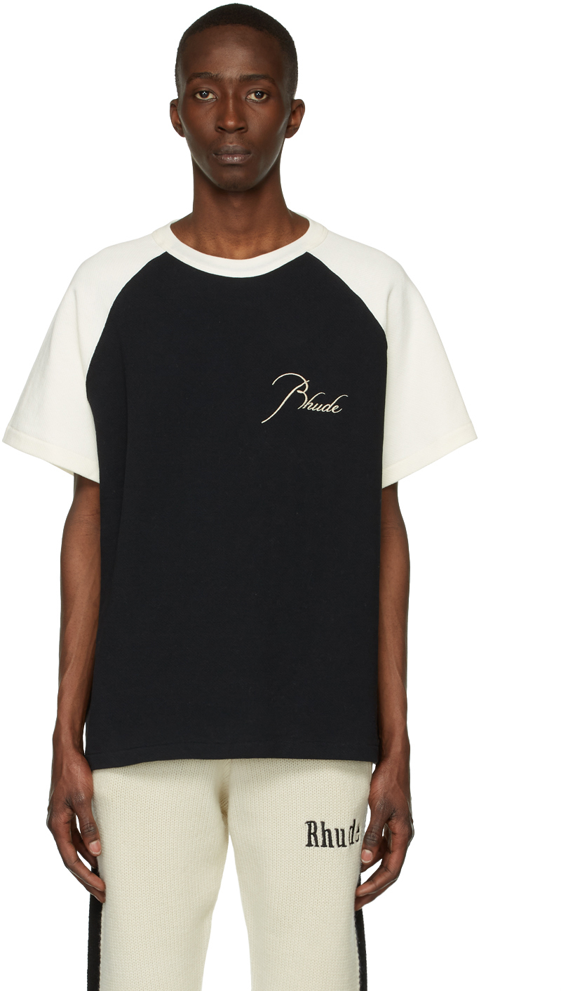 rhude raglan logo tee