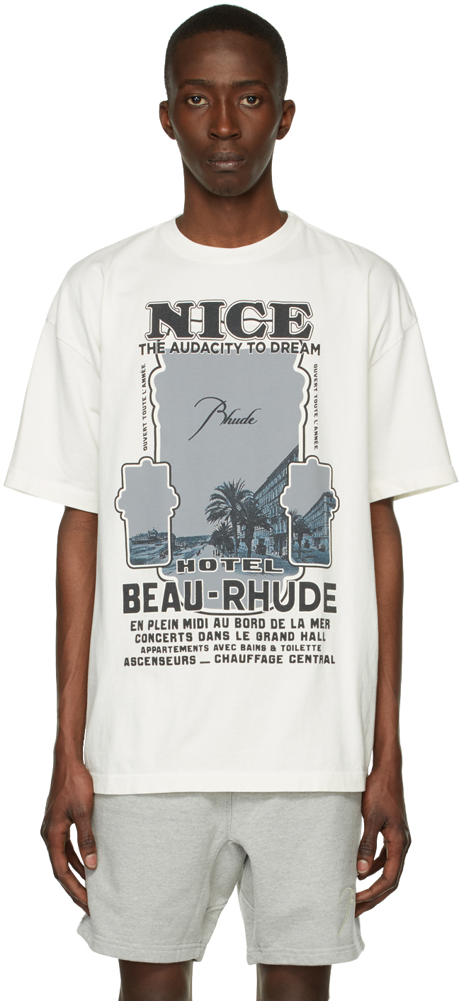 Rhude Off-White Nice T-Shirt
