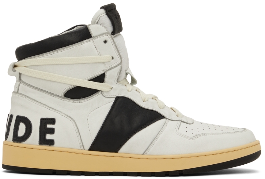Rhude SSENSE Exclusive Black & White Rhecess Hi Sneakers