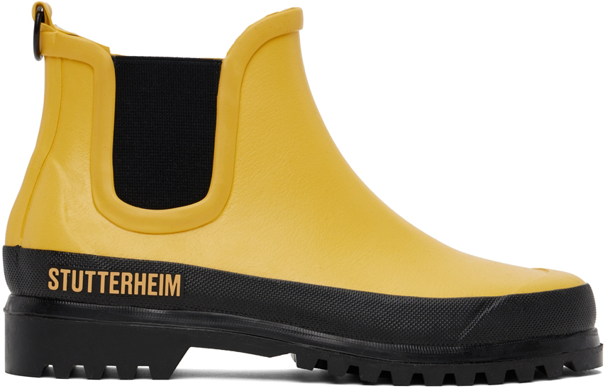 yellow chelsea rain boots