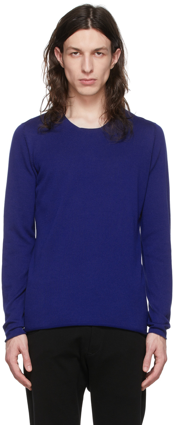 Label Under Construction Blue Cotton Sweater