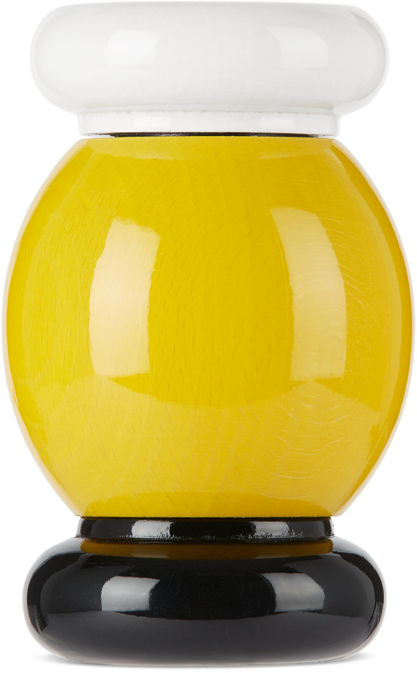 Shop Alessi Yellow Salt & Pepper Mill In Yellow/black/white