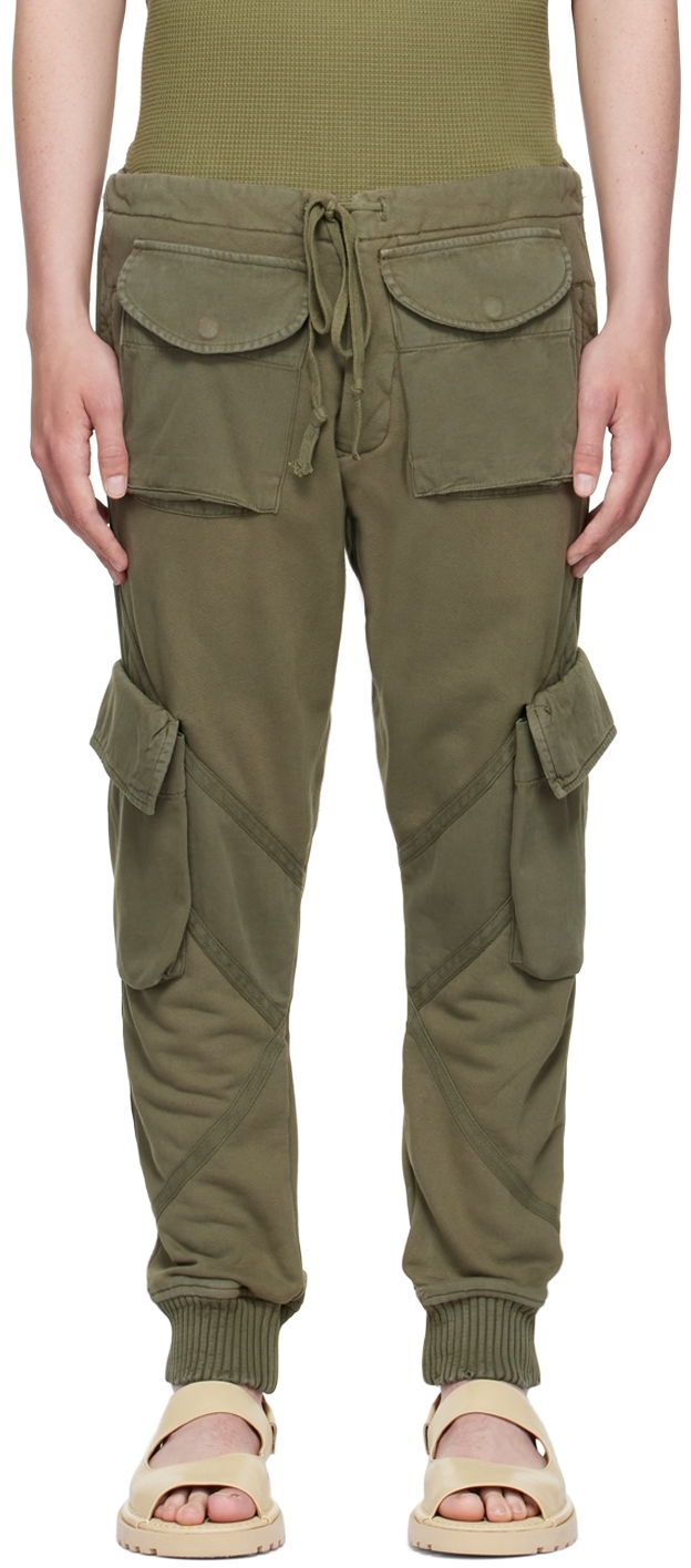 Khaki Cotton Cargo Pants