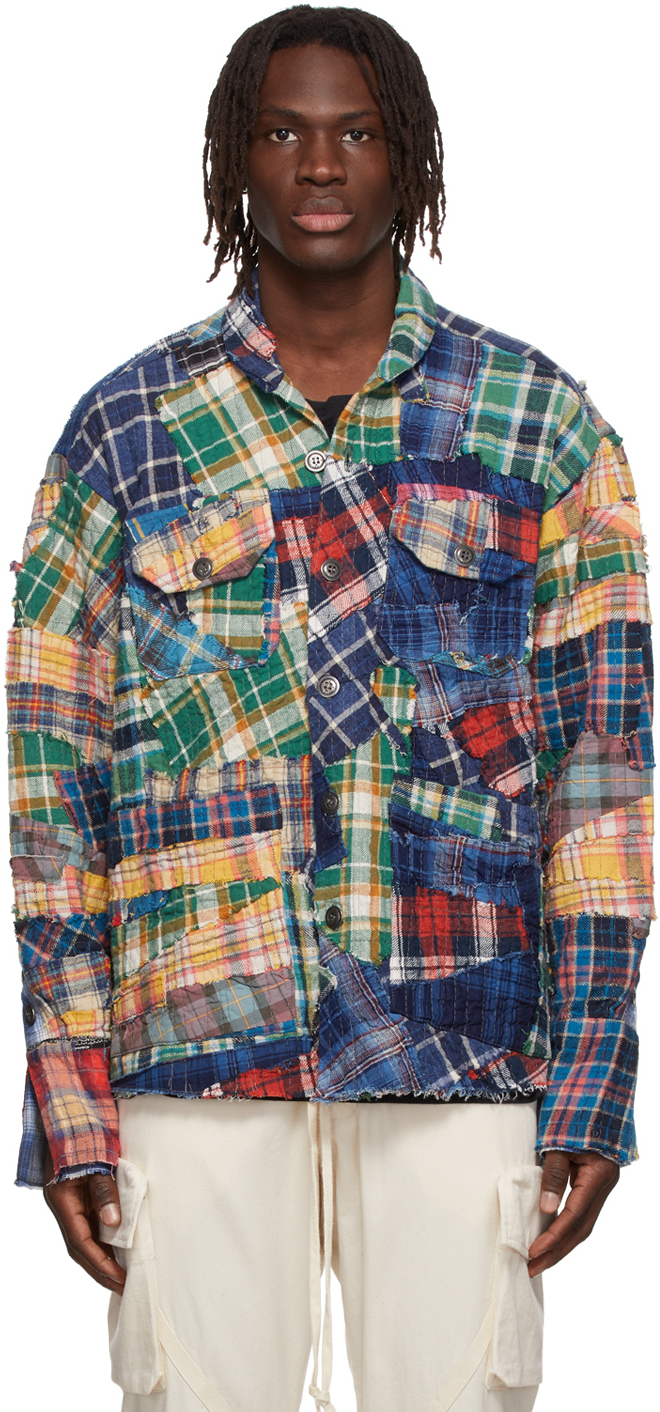 Greg Lauren Patchwork Varsity Coat