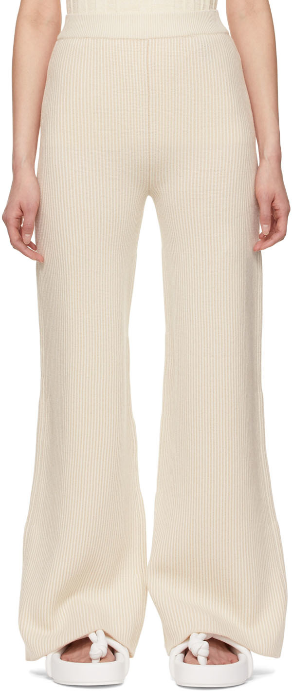 Beige Merino Wool Lounge Pants