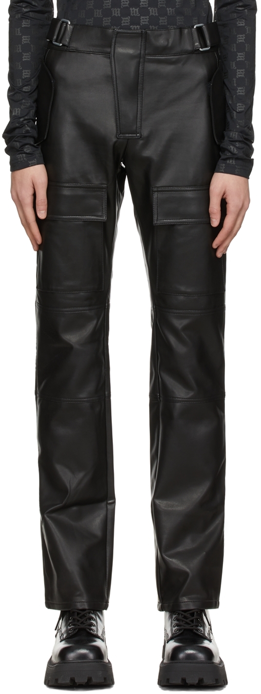 amiri leather cargo pants