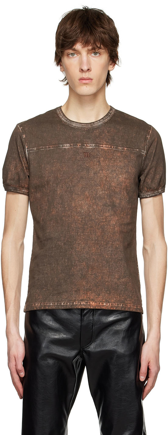 Brown Viscose T-Shirt