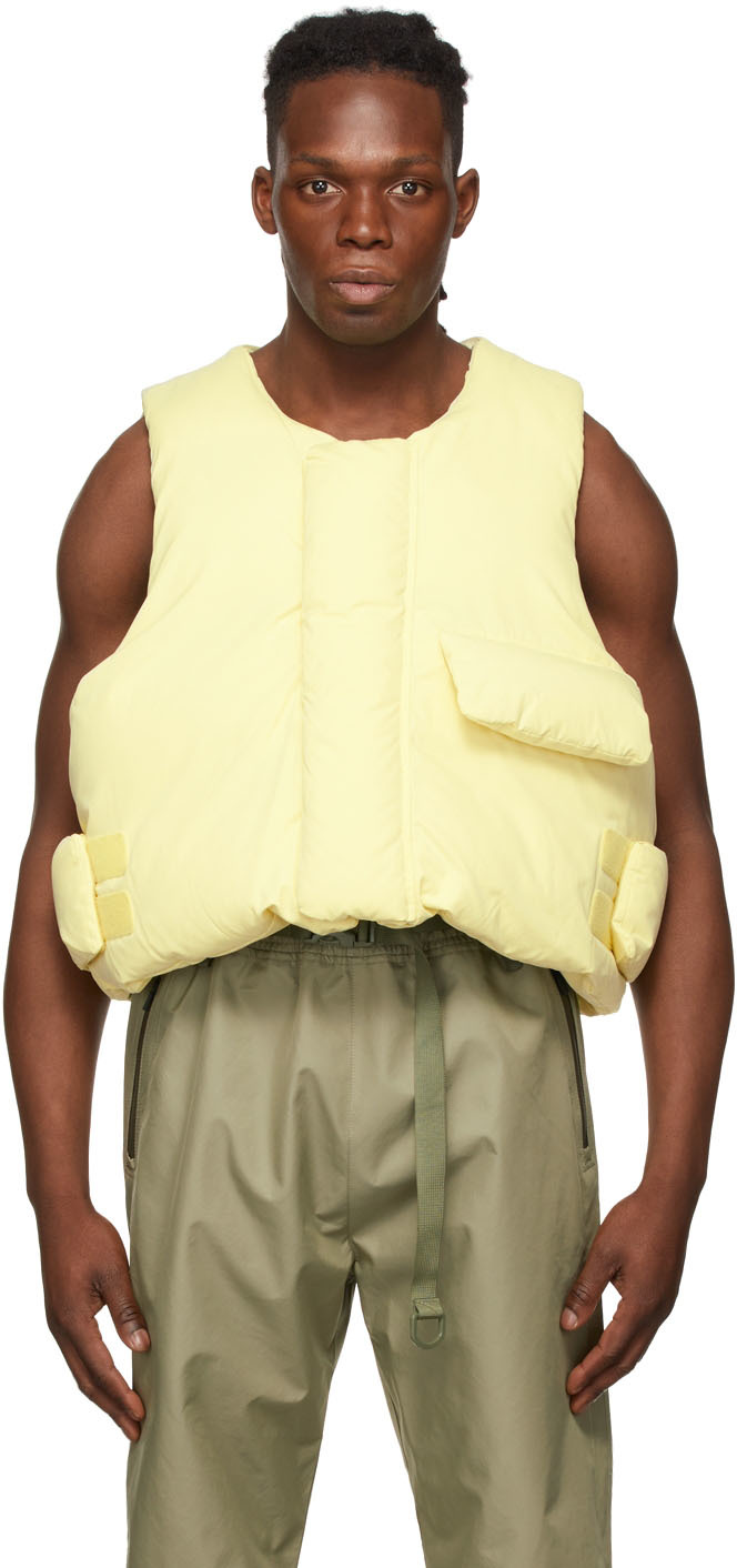 Yellow Down Pillow Vest