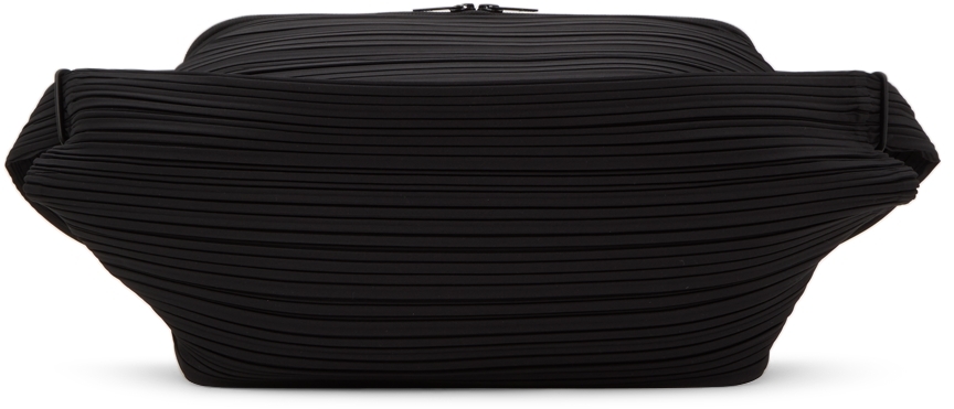 Pleats Please Issey Miyake Black Messenger Pouch
