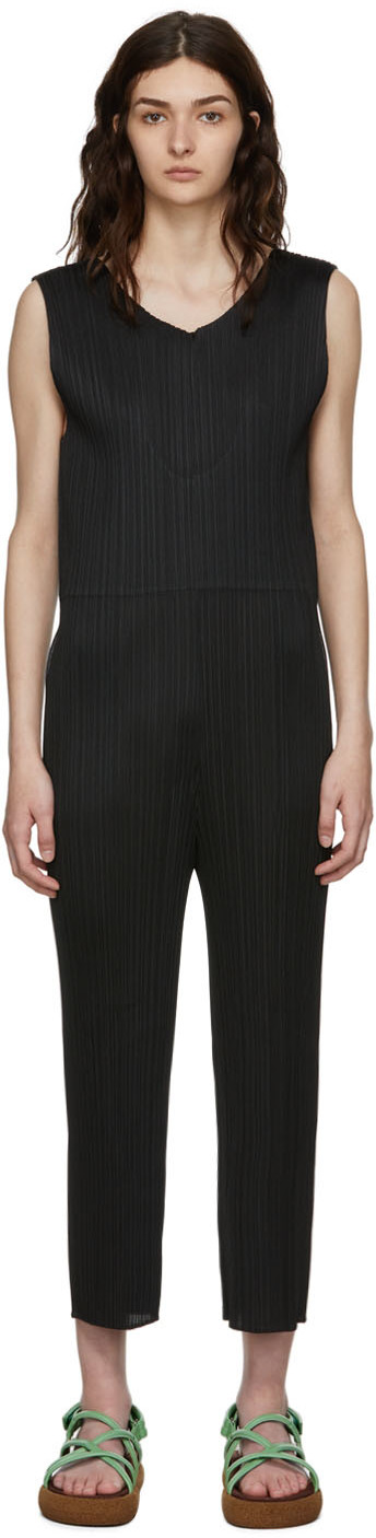 Pleats Please Issey Miyake Black Monthly Colors April Jumpsuit