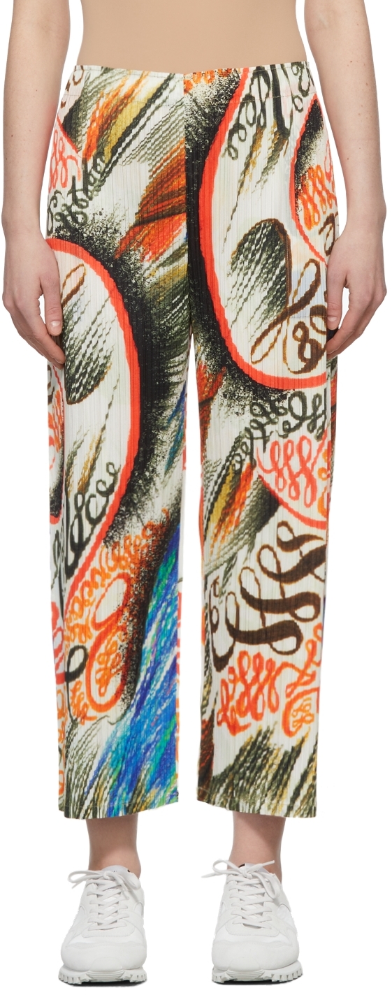 Pleats Please Issey Miyake Multicolor Stormy Trousers