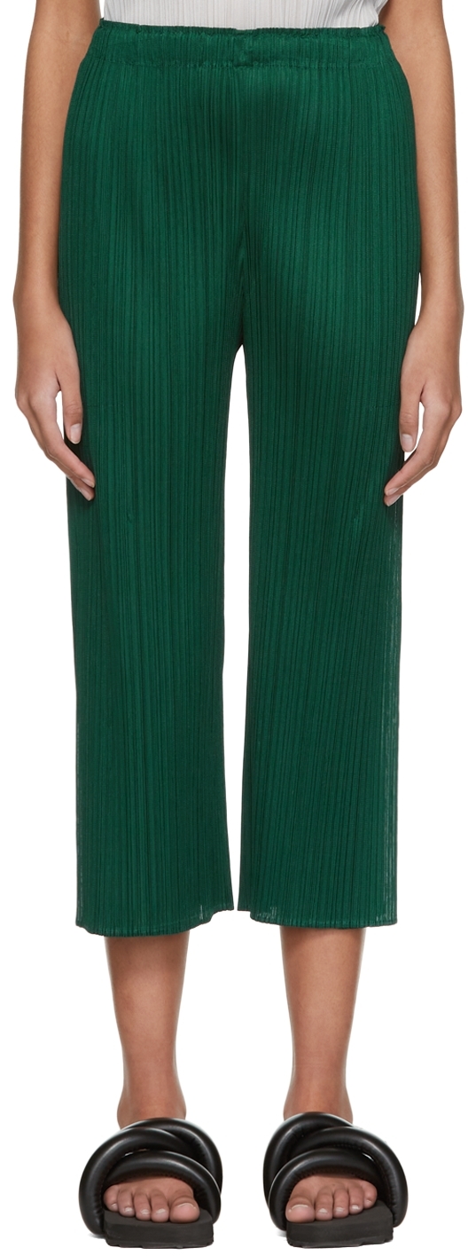 Green Monthly Colors March Trousers by Pleats Please Issey Miyake