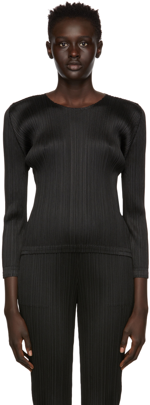 Pleats Please Issey Miyake: Black Monthly Colors October Crewneck