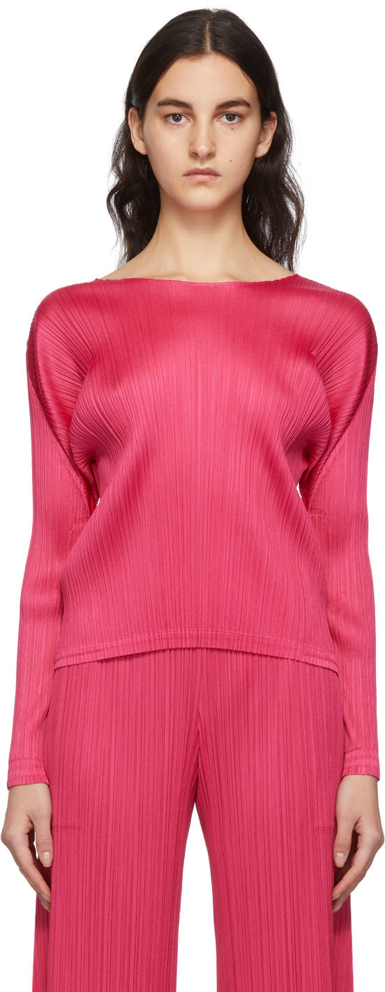 Pleats Please Issey Miyake Pink Monthly Colors December Sweater