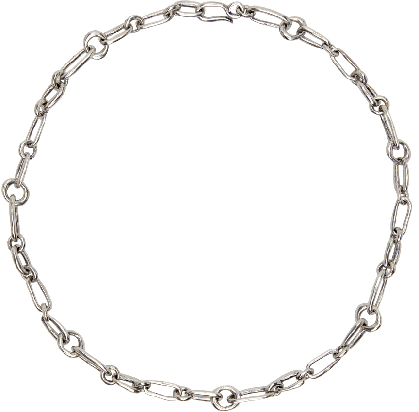 Silver Grecian Chain Necklace
