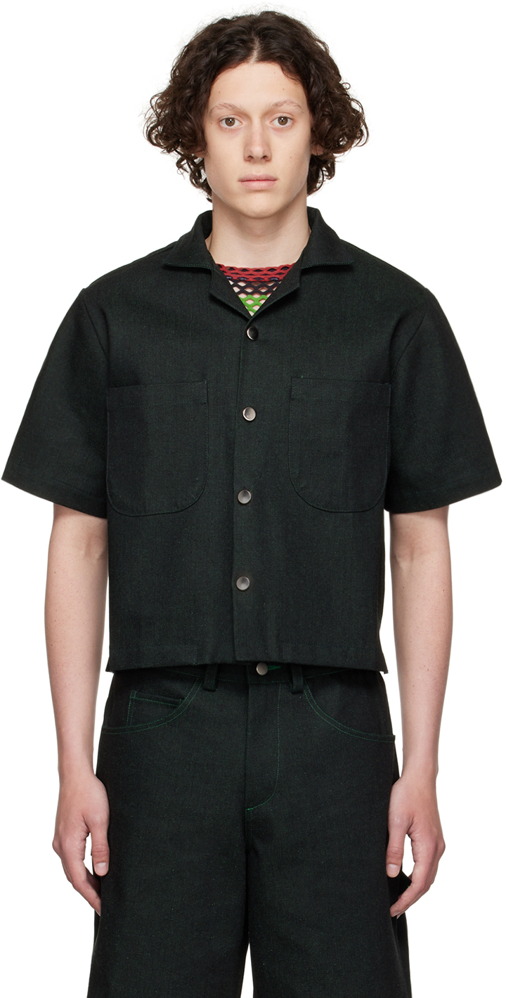 Theophilio SSENSE Exclusive Black Denim Shirt