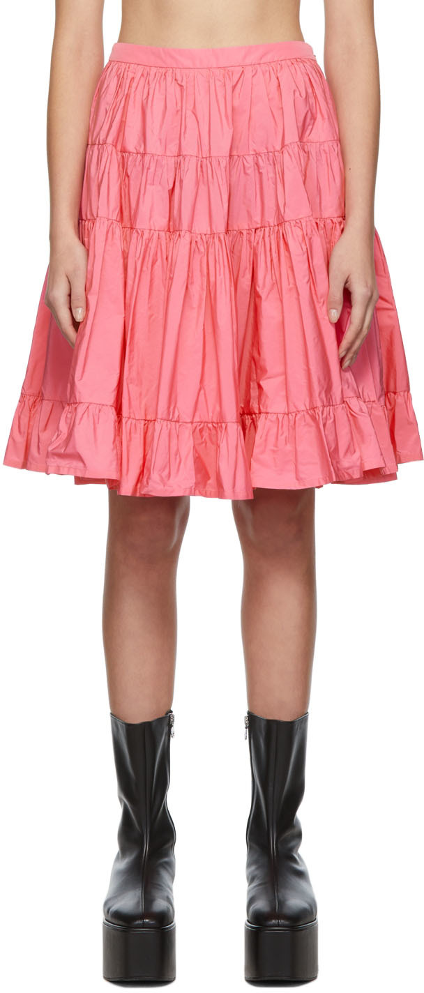 Molly Goddard Pink Anis Tiered Skirt