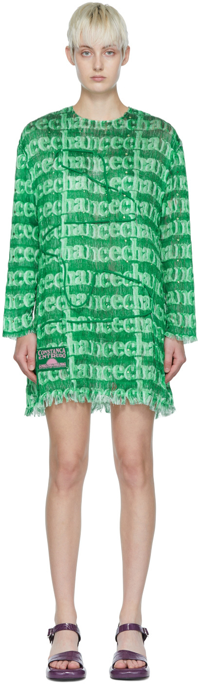 Constança Entrudo Green Beaded Cord Dress