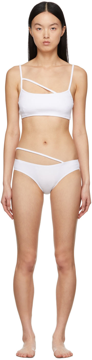 White Cotton Corset SSENSE Women Clothing Underwear Bras Corsets 