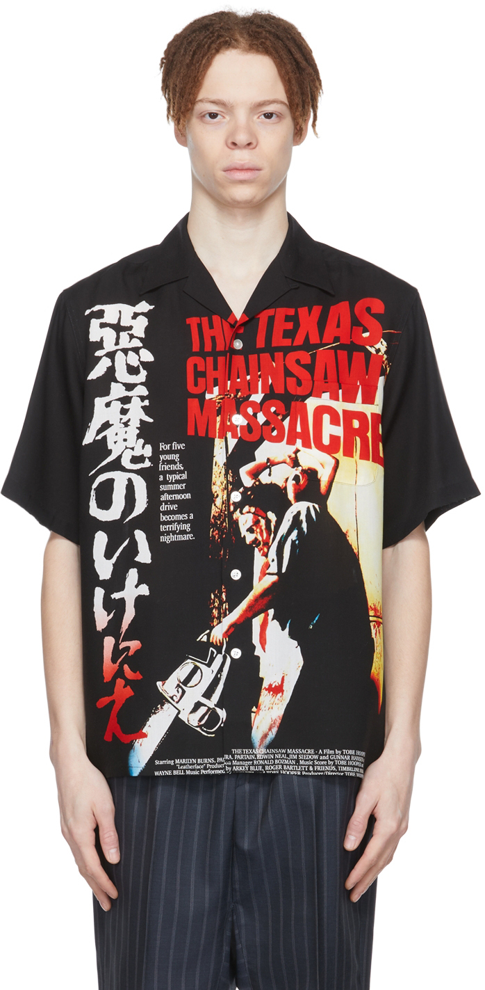 WACKO MARIA Black 'The Texas Chainsaw Massacre' Shirt | Smart Closet