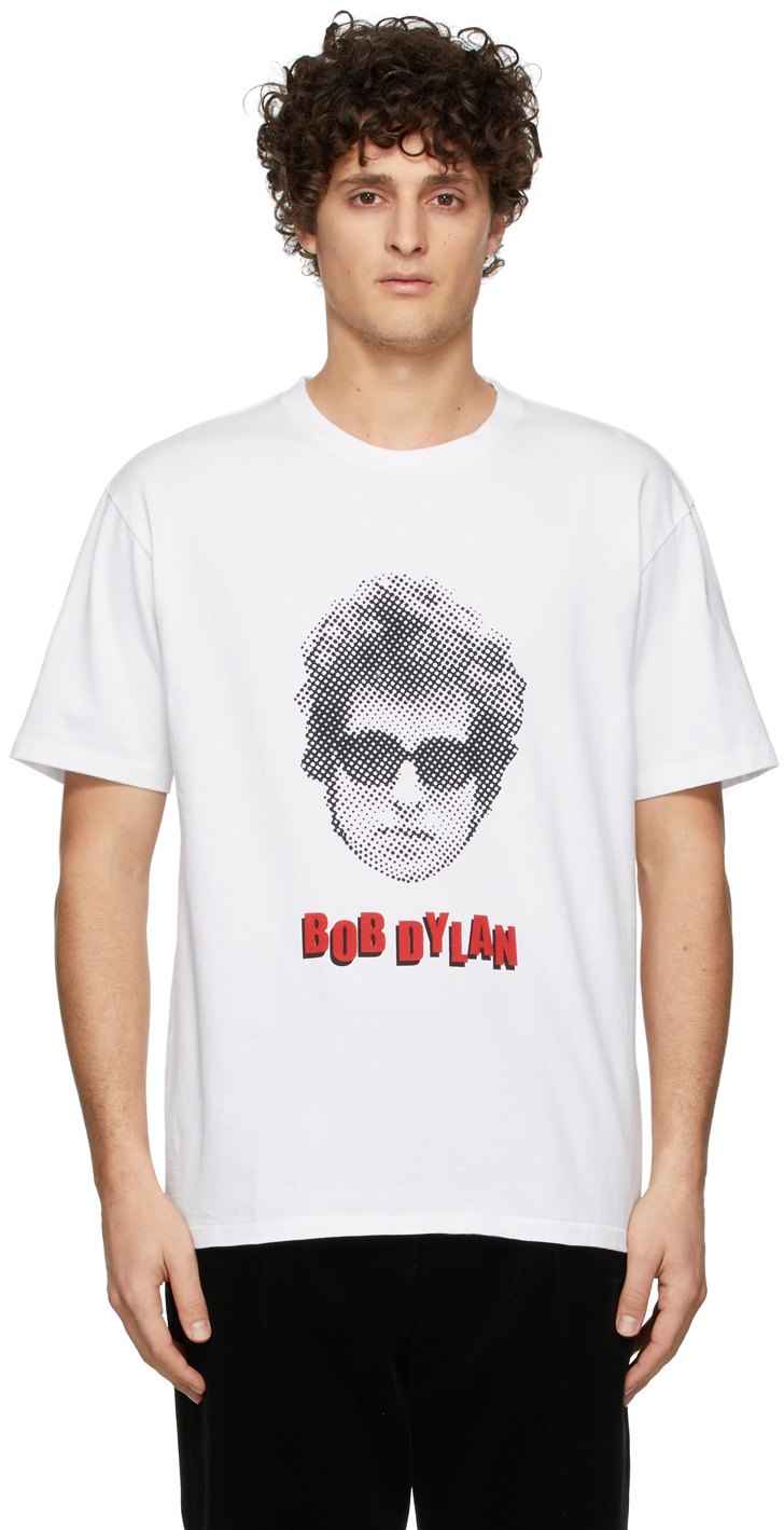 WACKO MARIA White Bob Dylan 'Guilty Parties' T-Shirt | Smart Closet