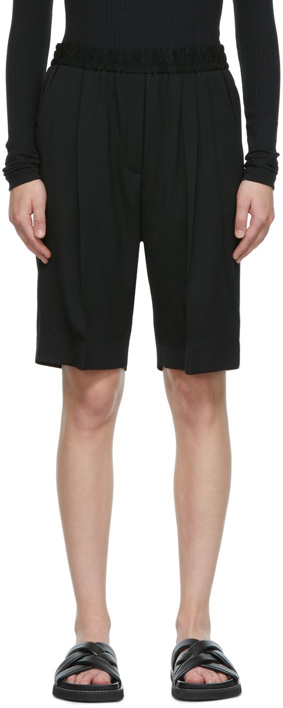 Black Eco Wool Shorts