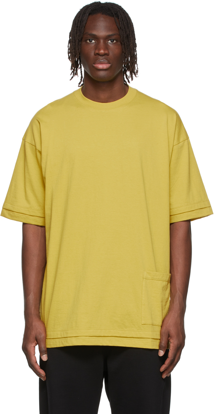 The Viridi-anne Yellow Layered Loose T-Shirt