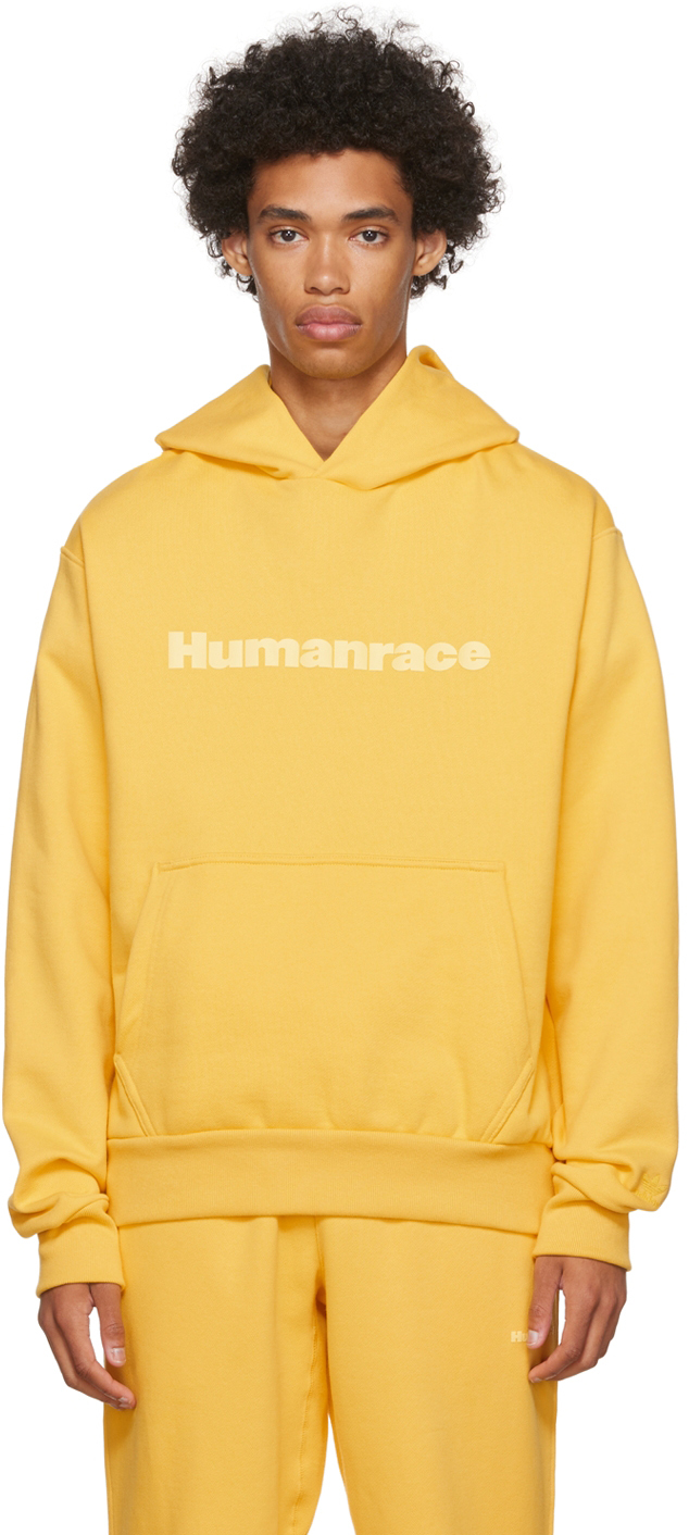 Yellow Humanrace Basics Hoodie by adidas x Humanrace Pharrell Williams on Sale