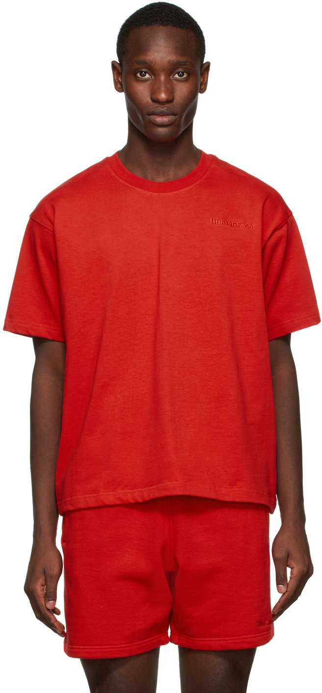 adidas x Humanrace by Pharrell Williams Red Humanrace Basics T-Shirt