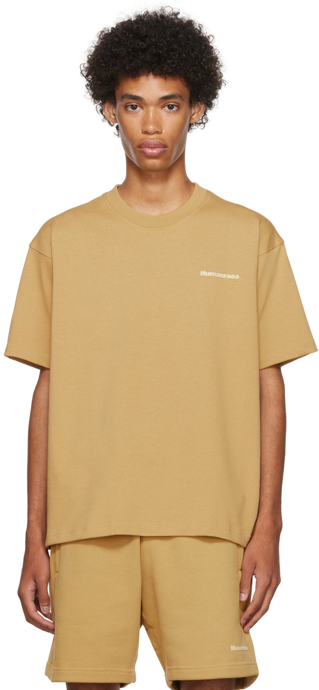 Tan Humanrace Basics T-Shirt by adidas x Humanrace by Pharrell Williams ...