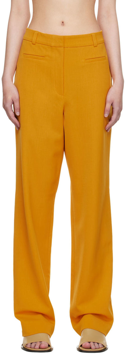 Orange Polyester Trousers