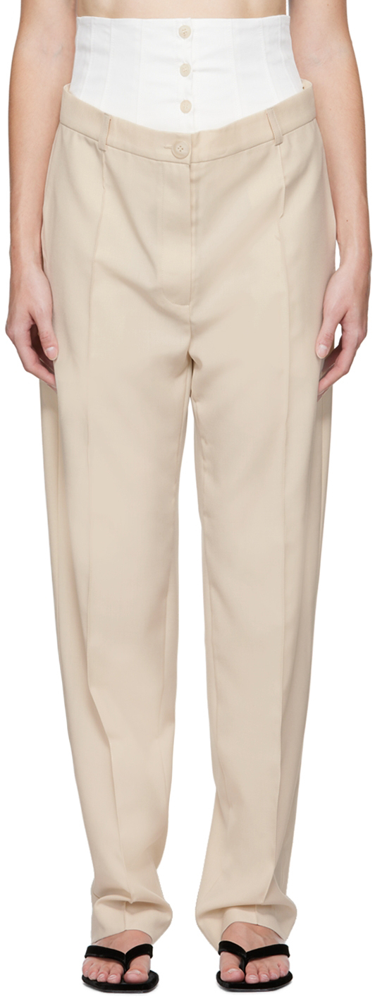 Beige Corset Trousers