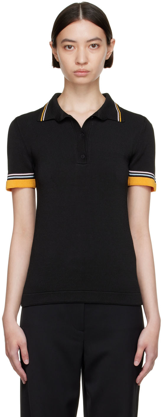 Black Viscose Polo