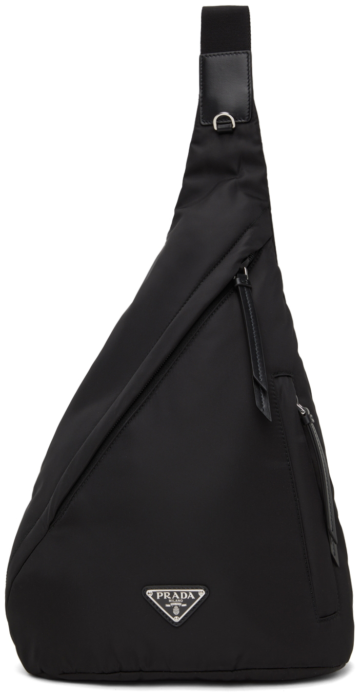 Black Re-Nylon & Leather Backpack