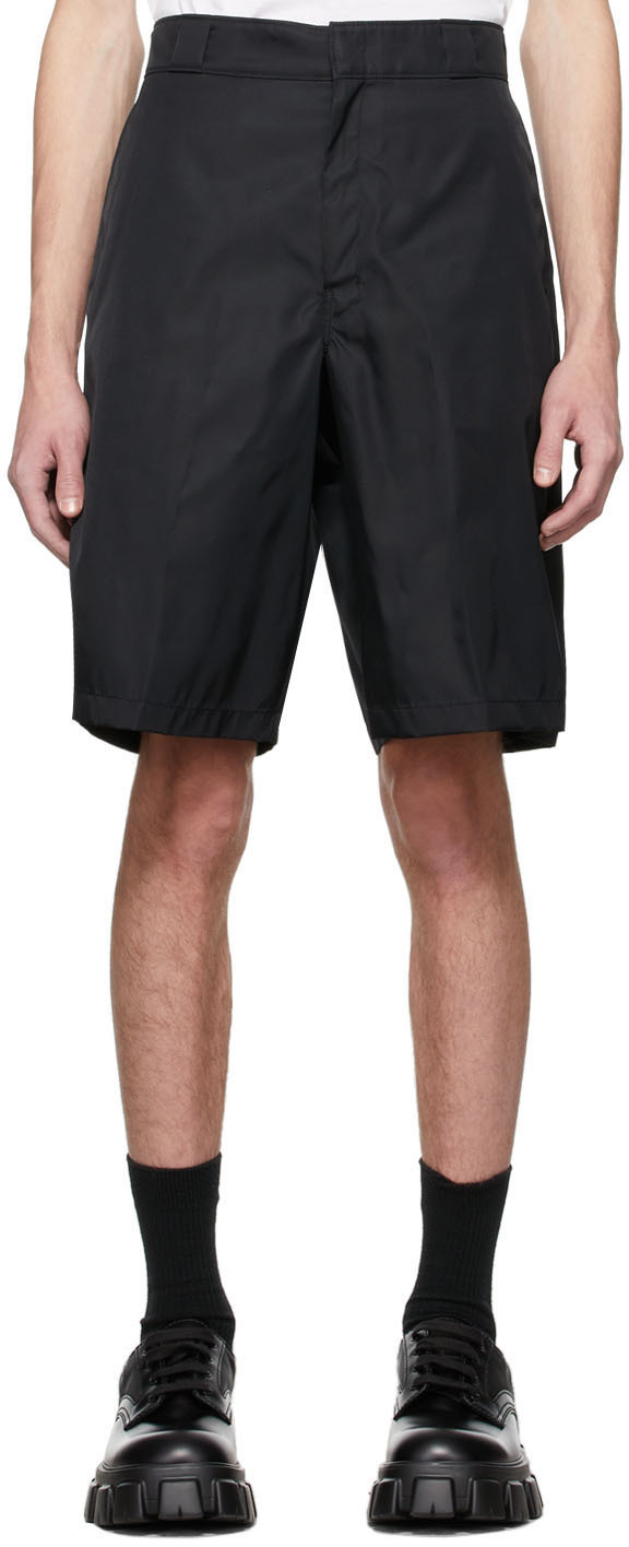 Prada: Black Re-Nylon Bermuda Shorts | SSENSE