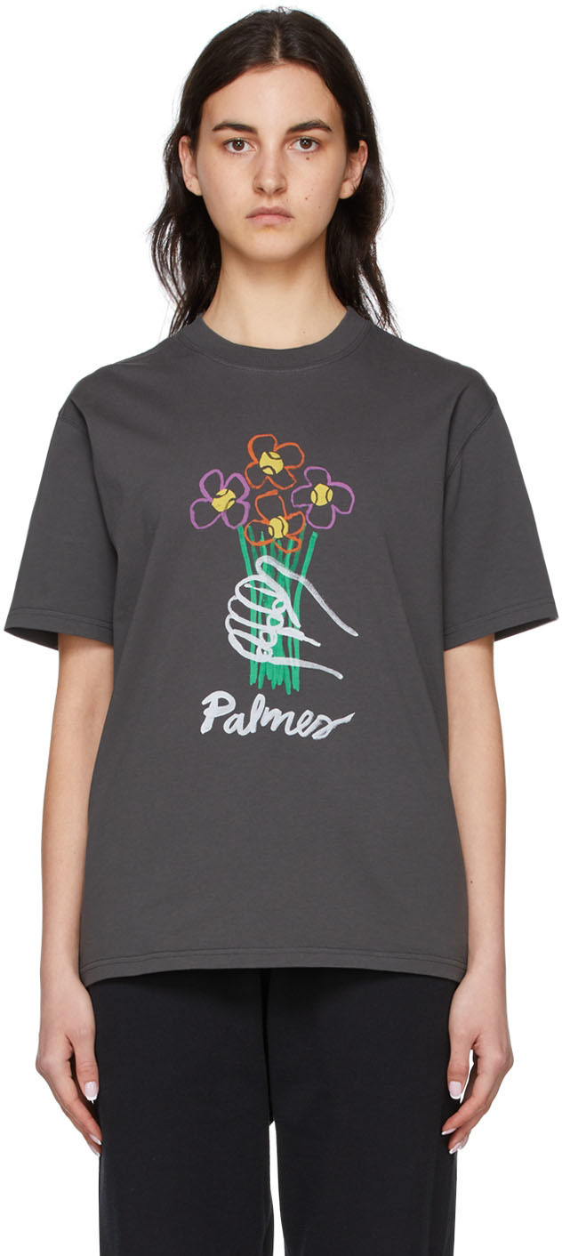 Palmes Gray Organic Cotton T-Shirt