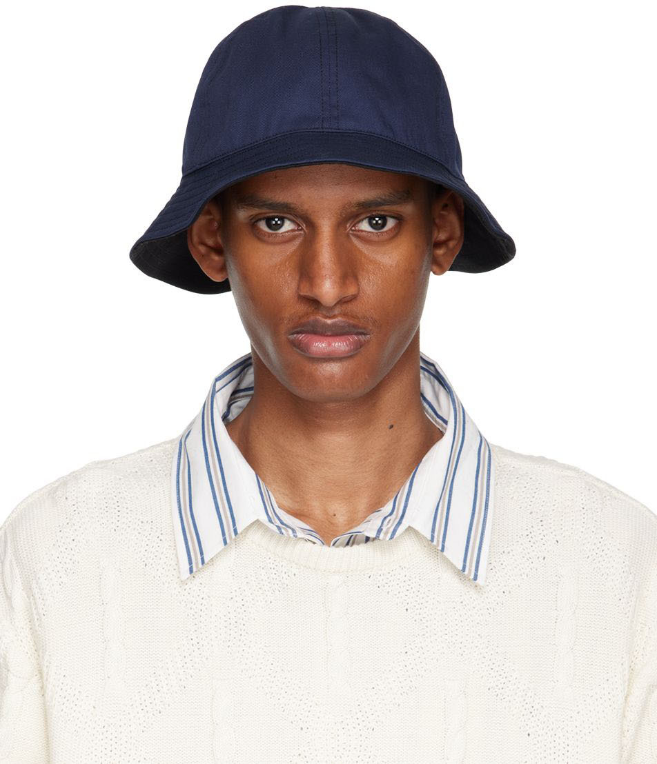 Reversible Navy & Black Horne Bucket Hat