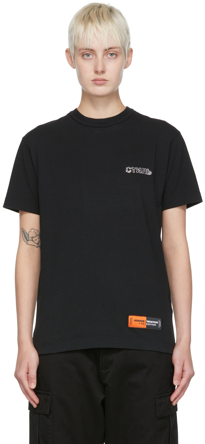 Heron Preston Black Organic Cotton T-Shirt