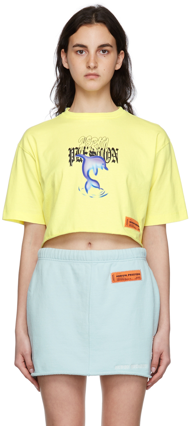 Heron Preston Yellow Cotton T-Shirt