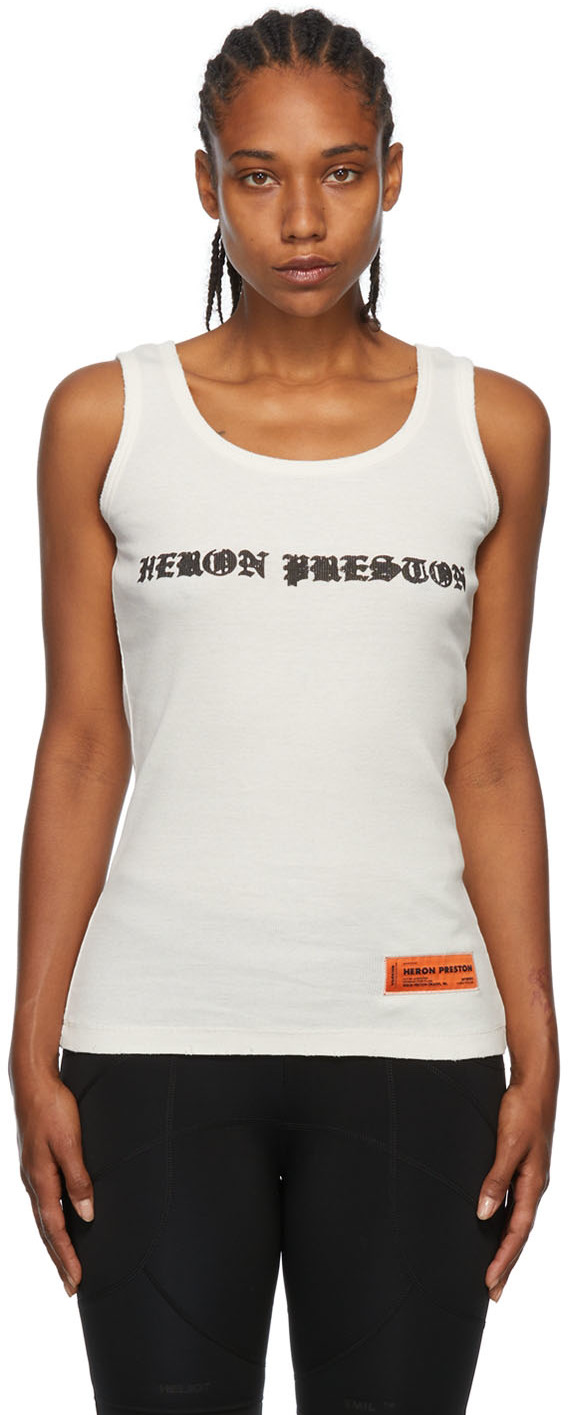 Heron Preston Off-White Organic Cotton Tank Top