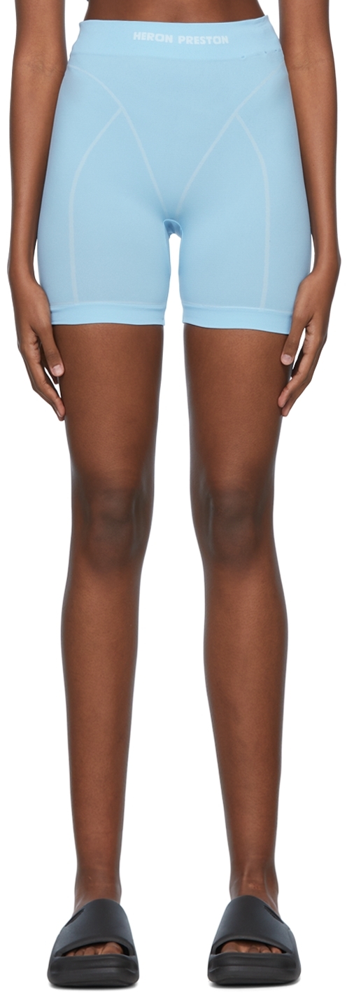 Blue Nylon Sports Shorts