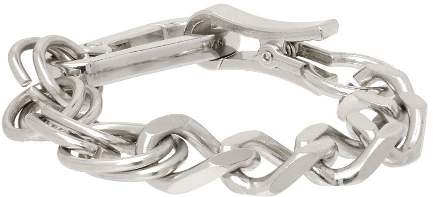 Heron Preston Silver Multichain Bracelet